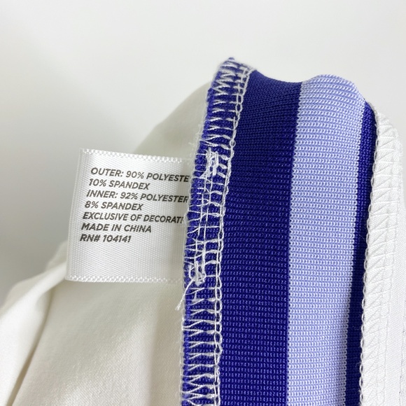 NWT Lady Hagen White Golf Skort Purple Stripe Sz. 2 Pleat Back - Picture 10 of 11